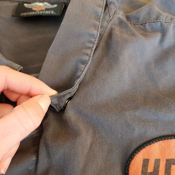 Harley Davidson Shirt Mens 2XL Button Up Bikercore Motorcycle Roadster Mechanic - Picture 5 of 11